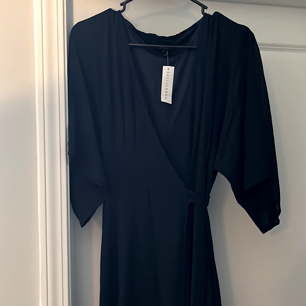 Full length, navy Baltic Born bridesmaid dress, size Large